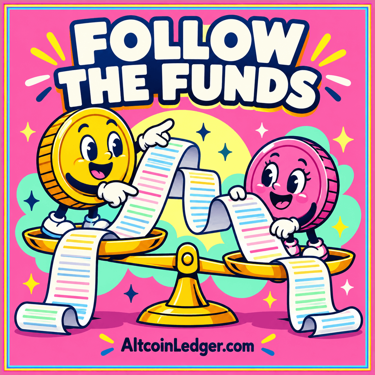 Two groups of wallet and exchange records connected through a central ledger.